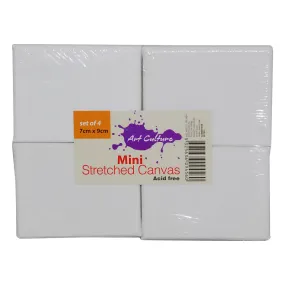 Art Culture Mini Stretched Canvas 7 x 9cm Set of 4