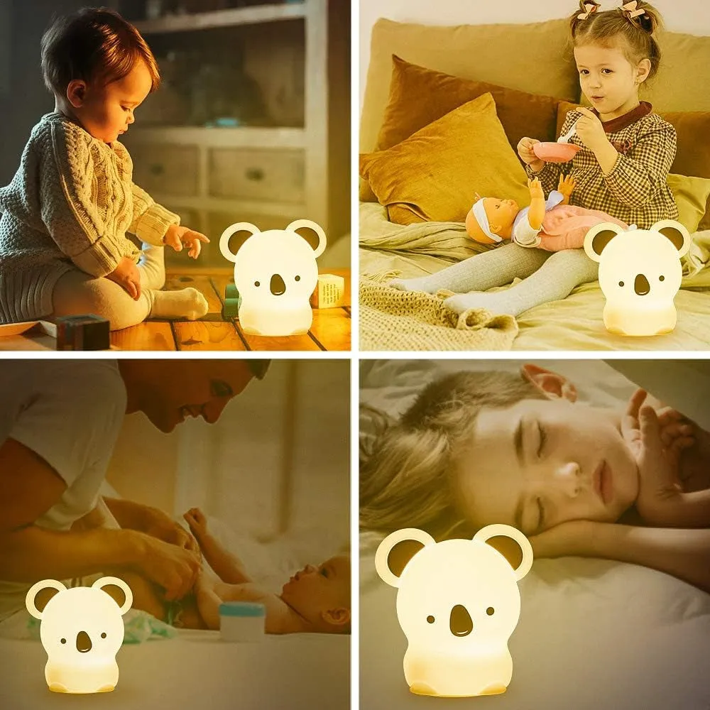 Cute Baby Toddler Girl Nursery Silicone Animal Led