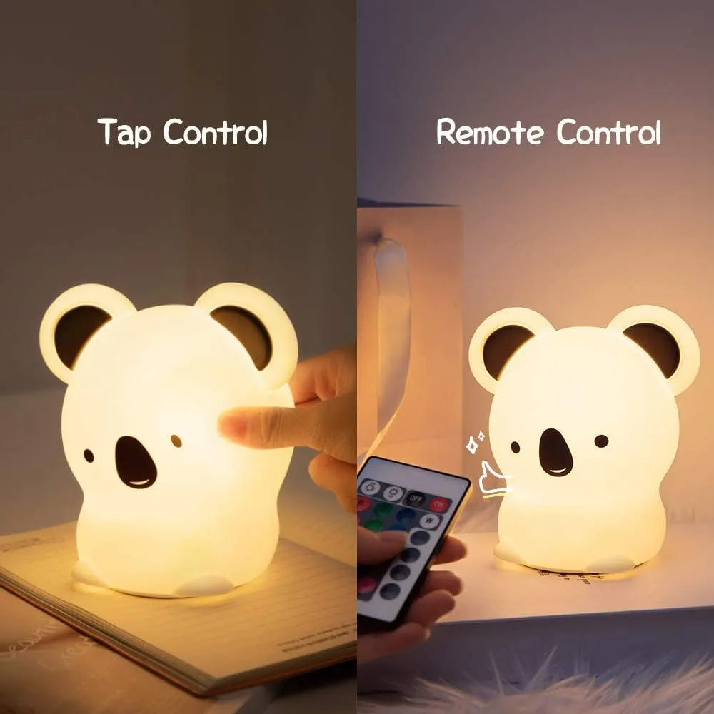 Cute Baby Toddler Girl Nursery Silicone Animal Led