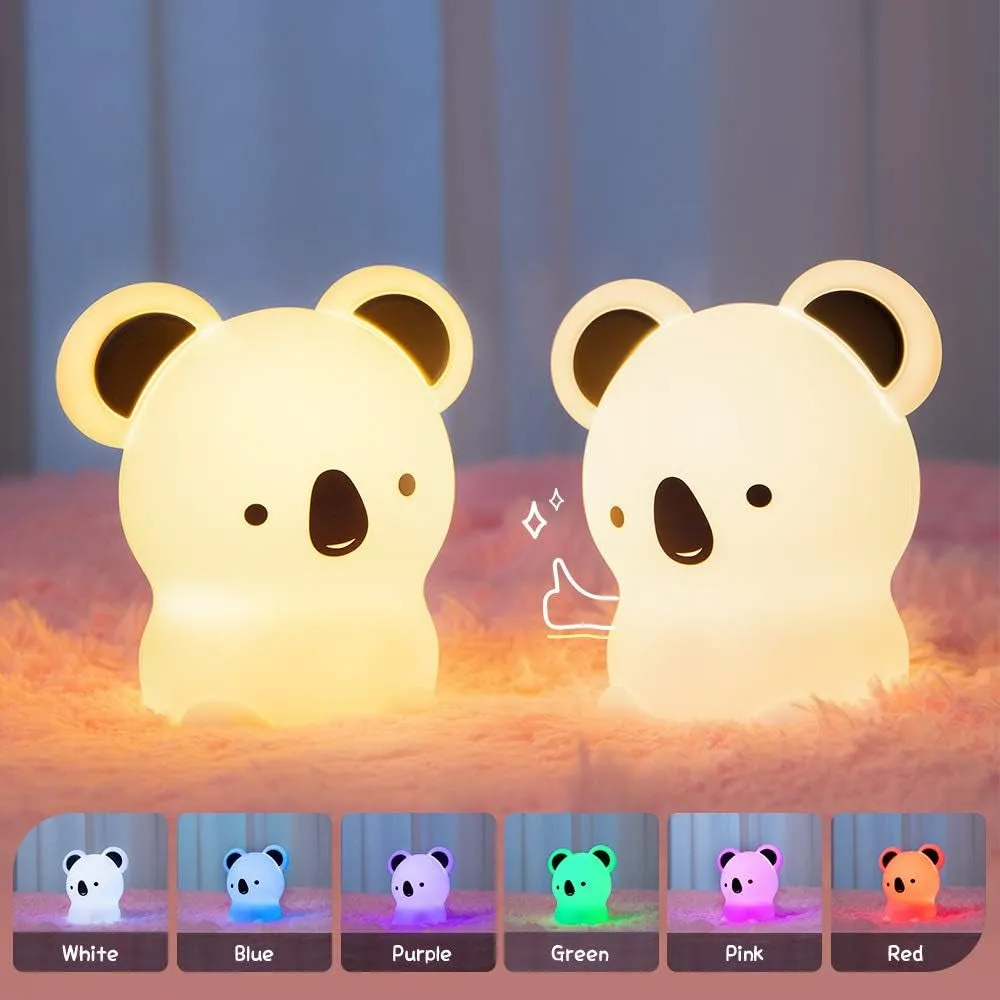 Cute Baby Toddler Girl Nursery Silicone Animal Led