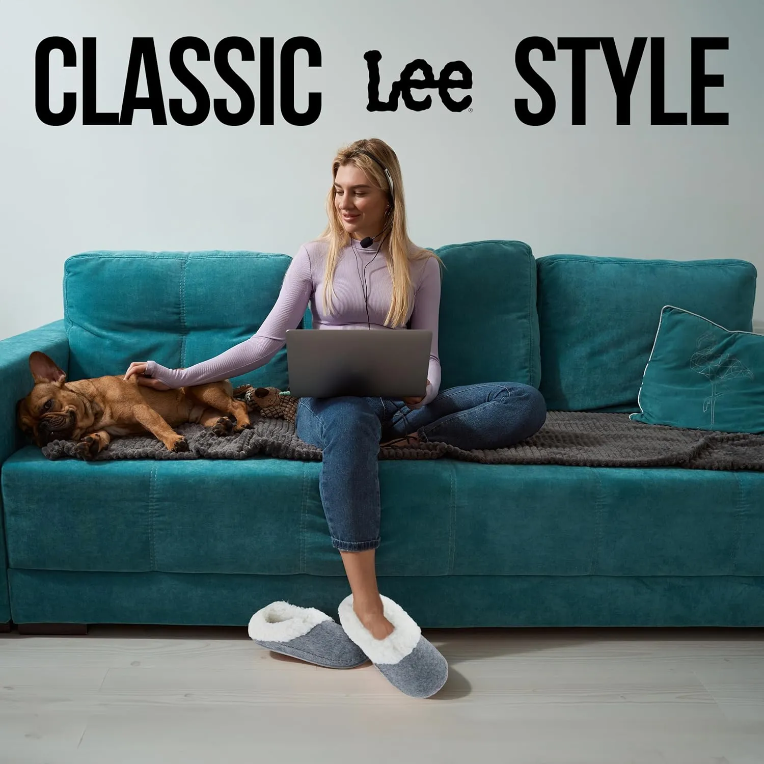 Lee Womens Slippers Gifts for Women Cozy House Slippers for women moccasins Fur Sherpa Indoor Outdoor