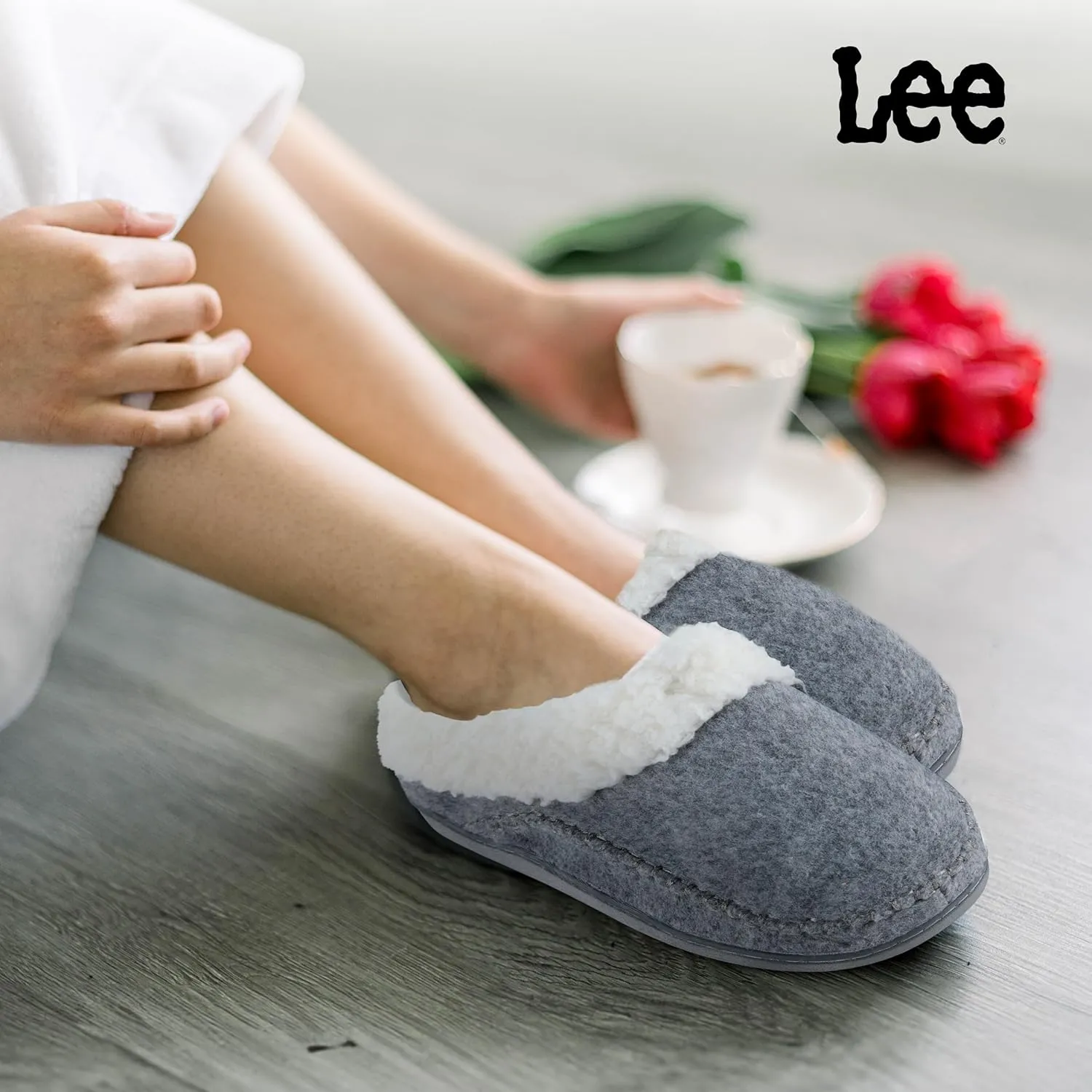 Lee Womens Slippers Gifts for Women Cozy House Slippers for women moccasins Fur Sherpa Indoor Outdoor
