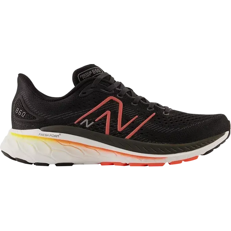 Men's 860 V13 (2E) Wide Fit - Black/Hot Marigold