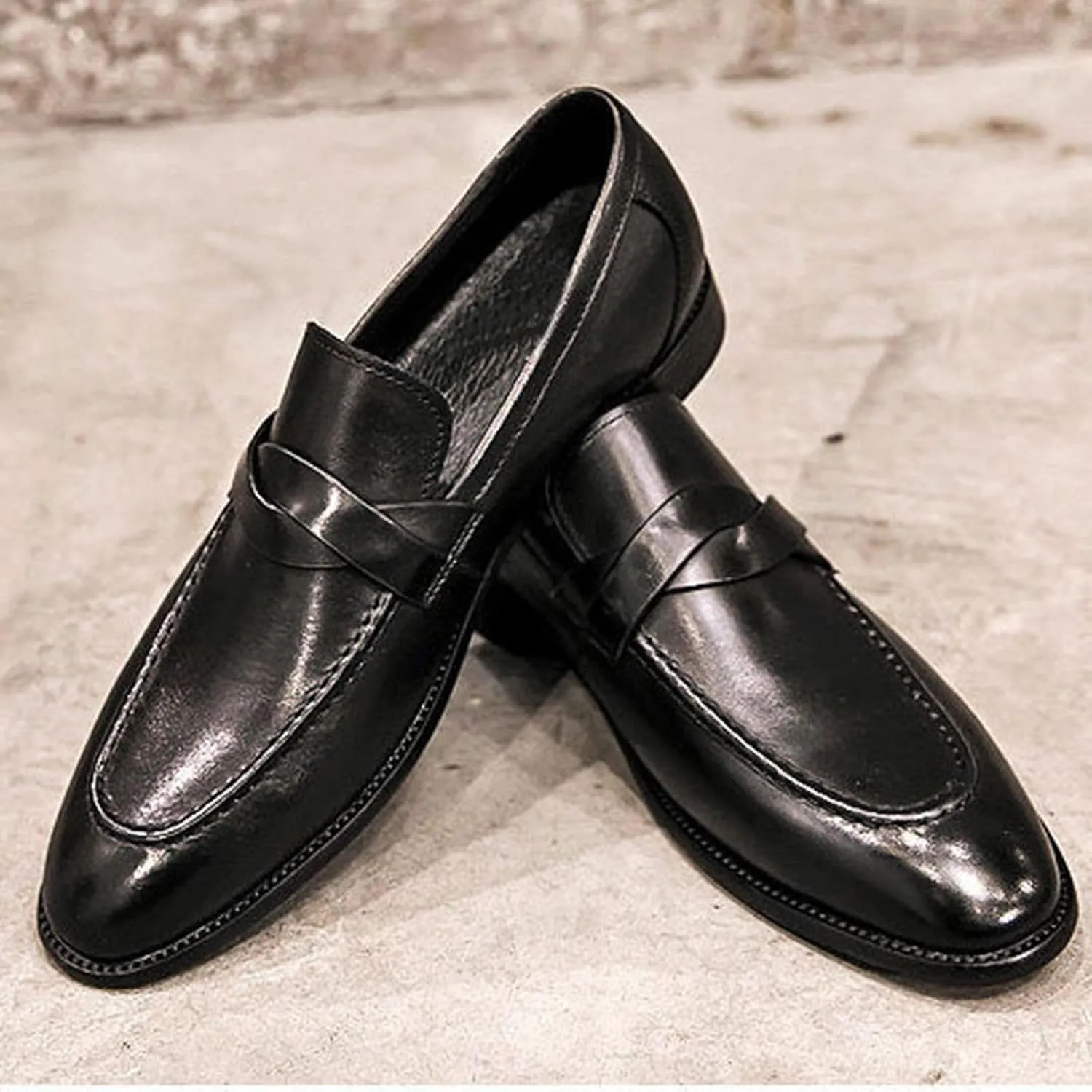 Men's Loafers Casual Dress Shoes Slip on Shoes for Men Comfortable Business Work Shoes