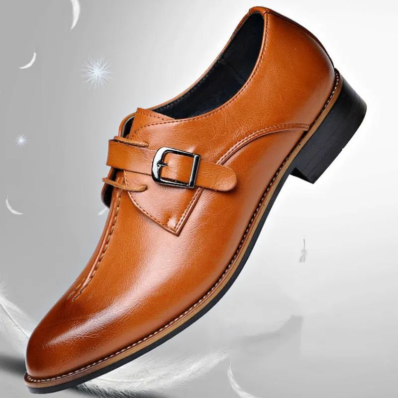 Men's Wedding Genuine Leather Oxfords With Buckles