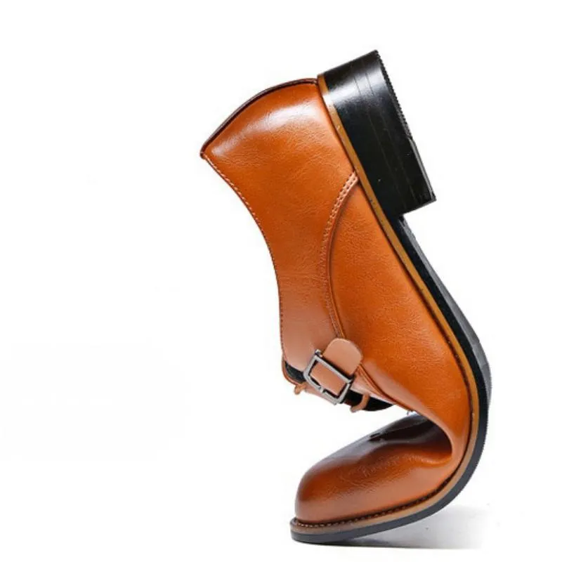 Men's Wedding Genuine Leather Oxfords With Buckles