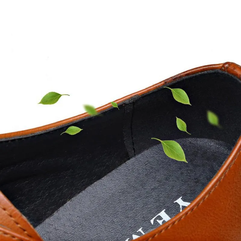 Men's Wedding Genuine Leather Oxfords With Buckles
