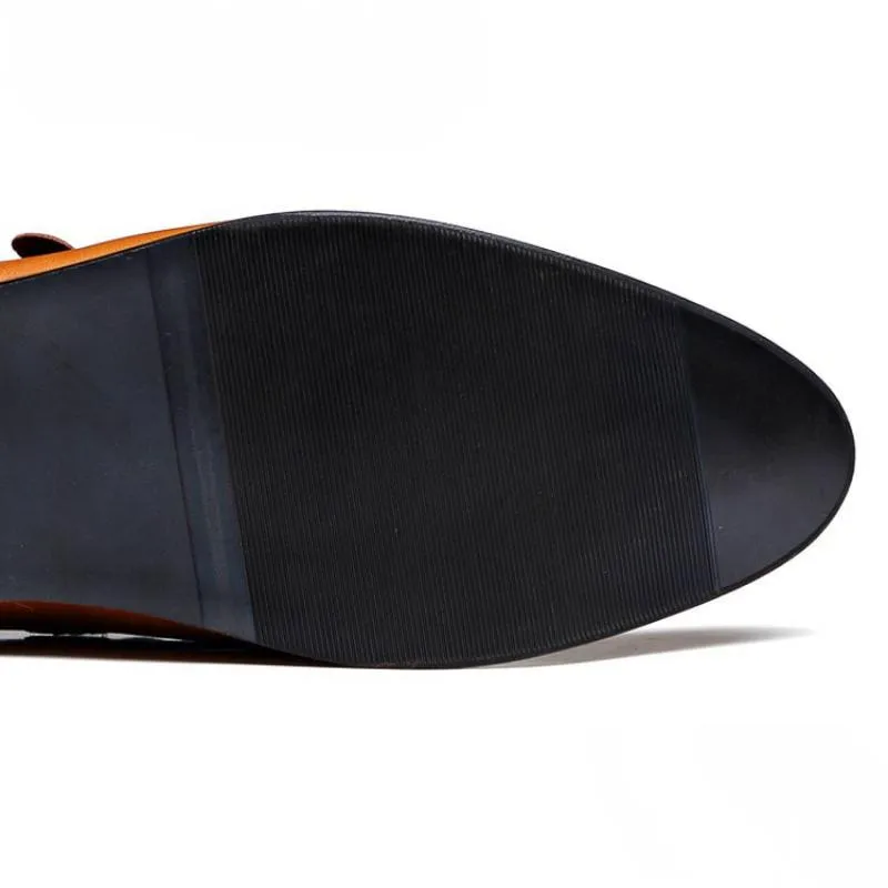 Men's Wedding Genuine Leather Oxfords With Buckles