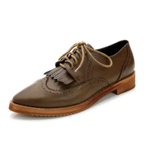 Women's Pointed Toe Spring / Autumn PU Leather Oxfords
